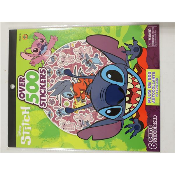 LOT DE 12ENS D'AUTOCOLLANTS DISNEY STITCH