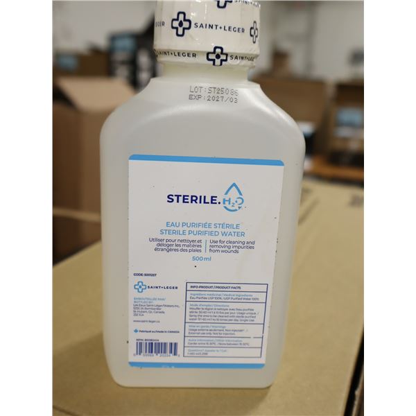 LOT DE 9 EAUX PURIFIÉES STÉRILES 500ml