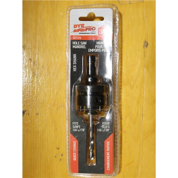 MANDRIN POUR SCIE EMPORTE-PIÈCE 3/8" DYR SUPER PRO