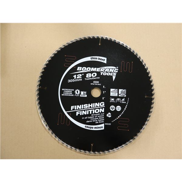 LAMES DE SCIE DE DÉFINITION EN CARBURE 12" 80 TEETH 1"BORE