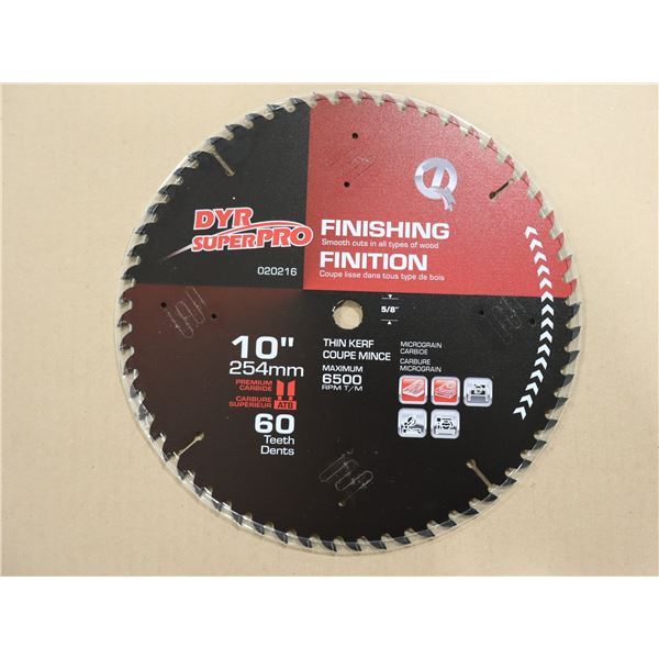 LAMES DE SCIE DE DÉFINITION EN CARBURE 10" 60 TEETH 5/8"BORE