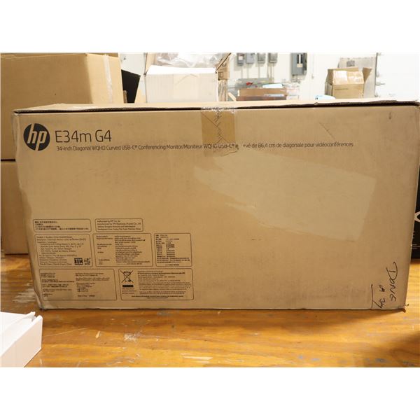 ÉCRAN INCURVÉ HP 34″ 3440 × 1440, USB-C 65 W, WEBCAM 5 MP INTÉGRÉE#E34M64