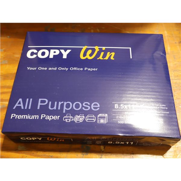 PKG DE 500 FEUILLES DE PAPIER 8.5"x11" COPY WIN