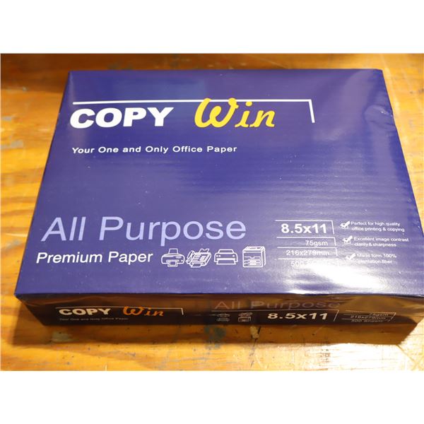 PKG DE 500 FEUILLES DE PAPIER 8.5"x11" COPY WIN