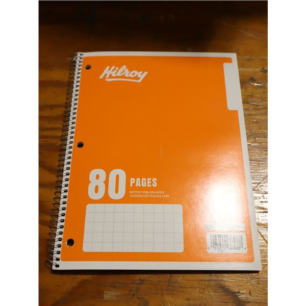 LOT DE 20 CAHIERS À CARREAUX HILROY (80 PAGES)