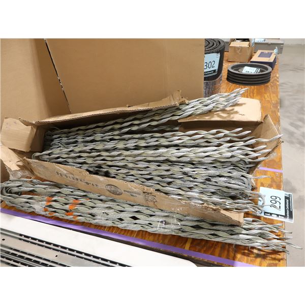 LOT DE 50+ ATTACHES HÉLICOÏDALES POUR CÂBLES AÉRIENS 5/16" GALV 30" LONG
