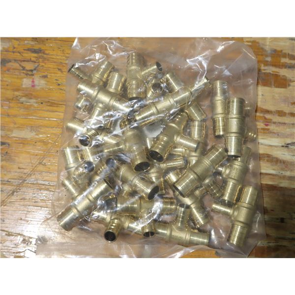 PKG DE 25pcs DE 3/4"x1/2" TEE BRASS PEX CSA APP HAILIANG #PEXTQXK