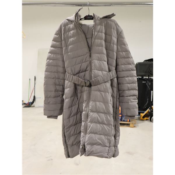 PARKA DOUBLÉE EN DUVET PORTE-BÉBÉ SERAPHINE CAPUCHON GRIS
