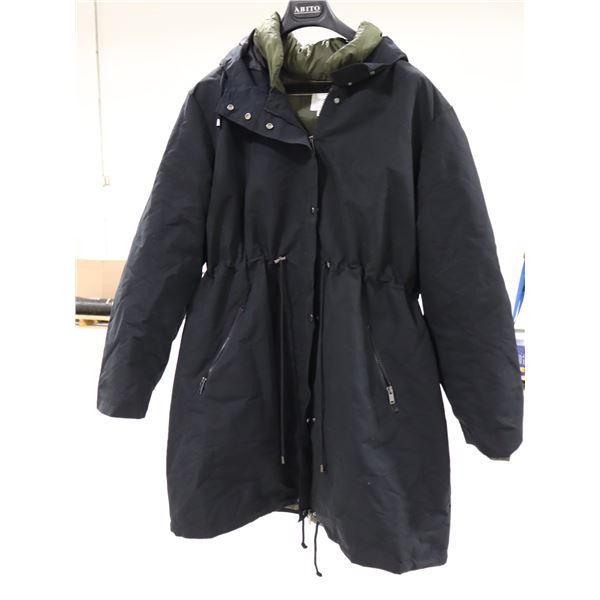 PARKA 4-EN-1 PUFFER SÉPARÉ PORTE-BÉBÉ SERAPHINE NOIR CAPUCHON