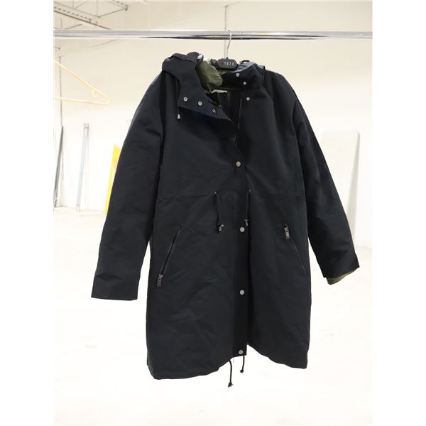 PARKA 4-EN-1 PUFFER SÉPARÉ PORTE-BÉBÉ SERAPHINE NOIR CAPUCHON