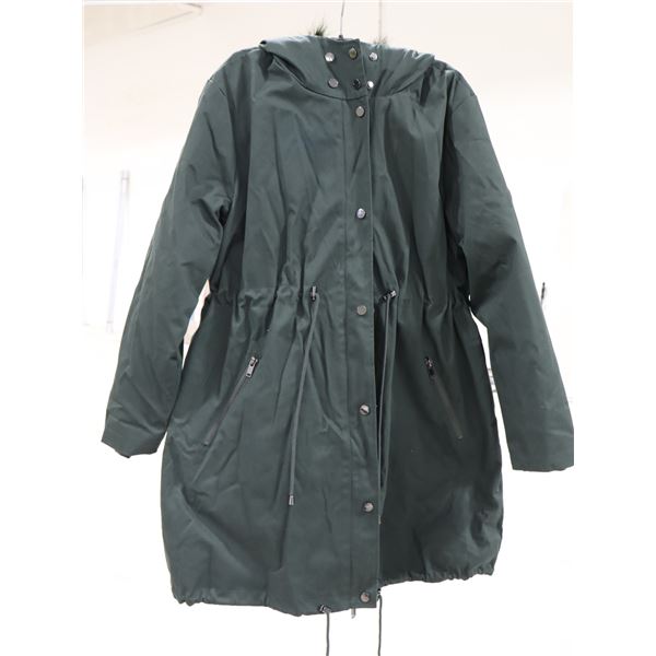 PARKA 4-EN-1 DOUBLÉE DUVET PUFFER SÉPARÉ PORTE-BÉBÉ SERAPHINE KAKI CAPUCHON