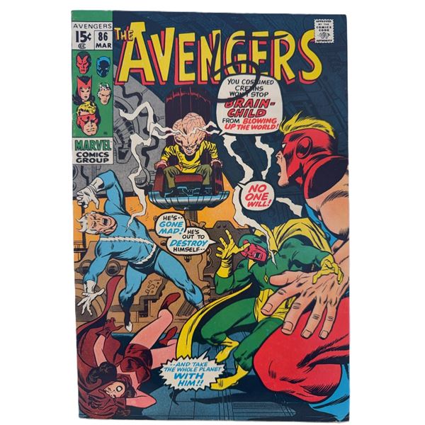 Avengers #86 (1971) – Silver Age Marvel Classic Featuring Quicksilver, Vision, and Brain-Ch