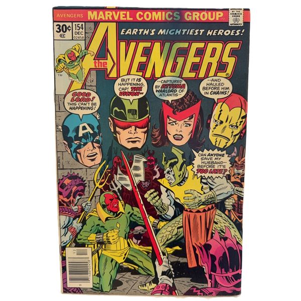 Avengers #154 (1976) – Bronze Age Marvel Classic Featuring Attuma and the Capture of Vision