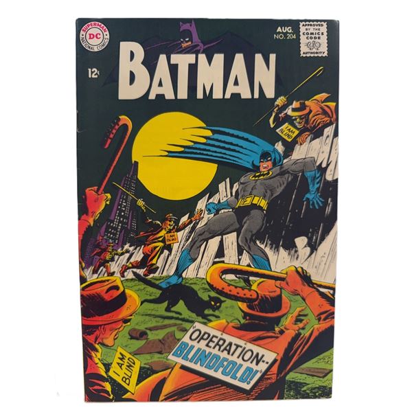 Batman #204 (1968) – “Operation: Blindfold!” Silver Age DC Classic