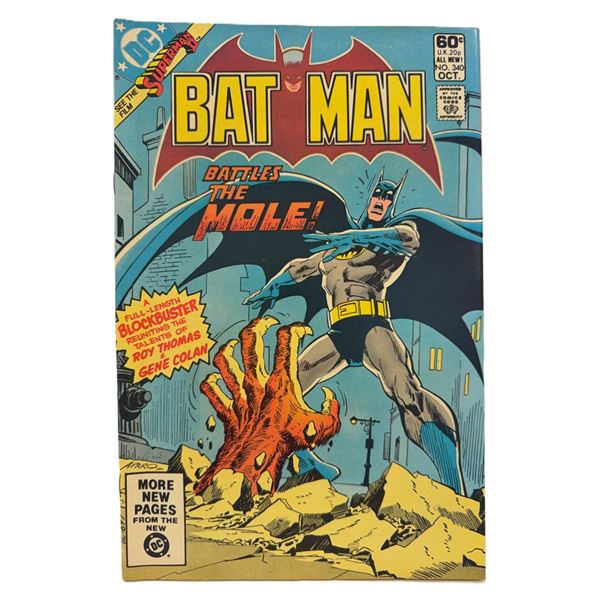 Batman #340 (1981) – “Battles the Mole!” Copper Age DC Classic by Roy Tho