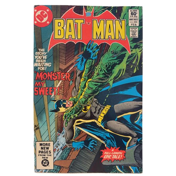 Batman #344 (1982) – “Monster, My Sweet!” Full-Length Epic Tale! DC Coppe
