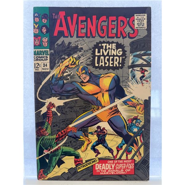 Avengers #34 (1966) – First Appearance of the Living Laser – Silver Age Marvel Key