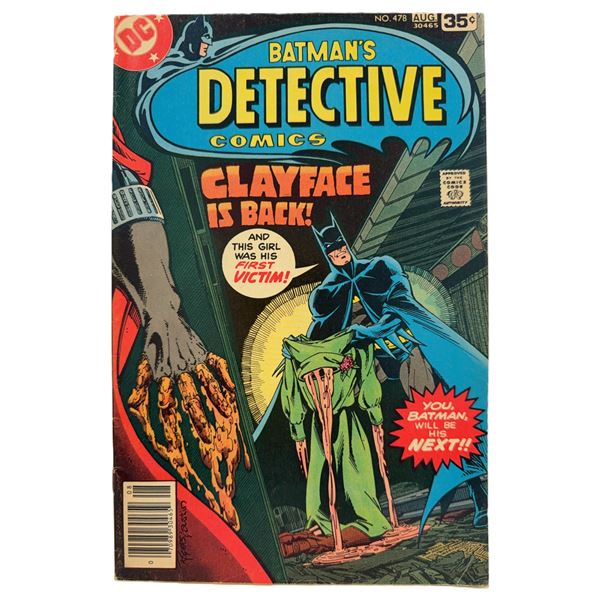 Detective Comics #478 (1978) – “Clayface Is Back!” Bronze Age DC Classic 