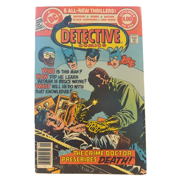 Detective Comics #494 (September 1980) – DC Bronze Age Giant Featuring Batman & Crime Docto