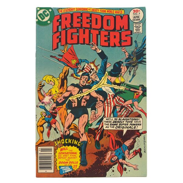 Freedom Fighters #7 (April 1977) – Bronze Age DC Classic Featuring the Deadly Doom Dolls!