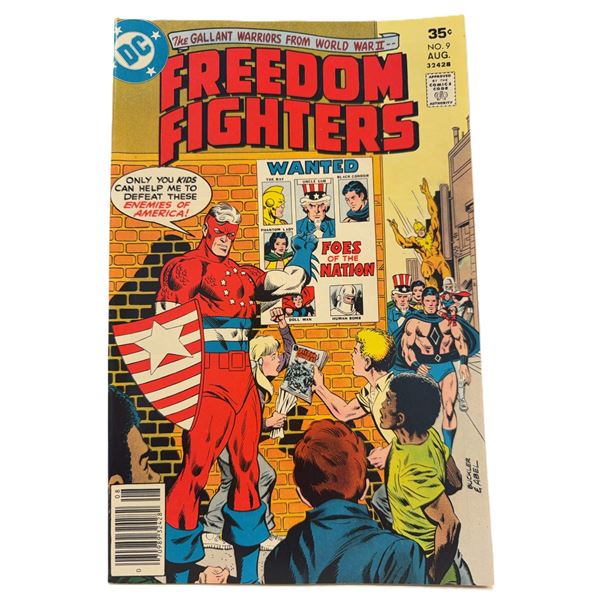 Freedom Fighters #9 (August 1976) – Bronze Age DC Classic Featuring Uncle Sam and the Team!