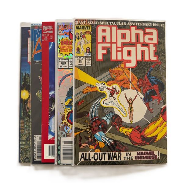 Marvel Comics Lot – Alpha Flight Anniversary Issue, X-Men #300 Holofoil & More!