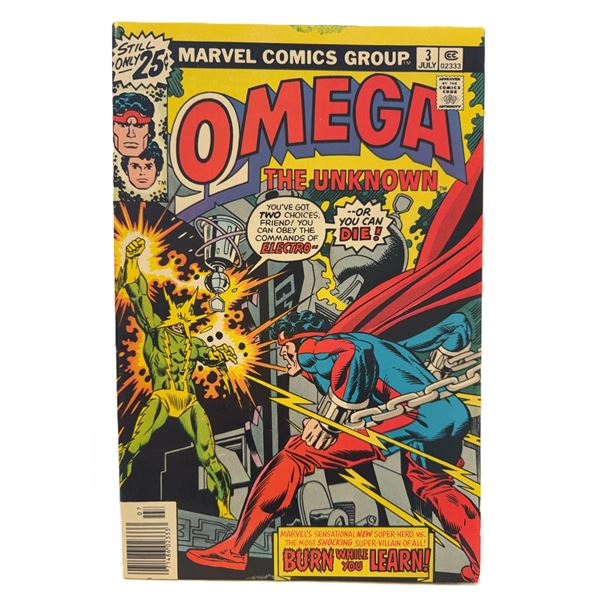 Omega the Unknown #3 (1976) – Bronze Age Marvel Classic Featuring Electro!