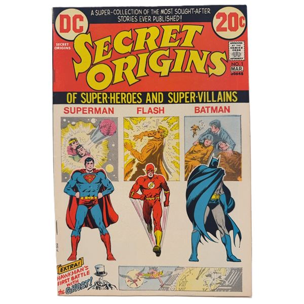 Secret Origins #1 (1973) – DC’s Greatest Heroes Revealed! Superman, Flash & Batman