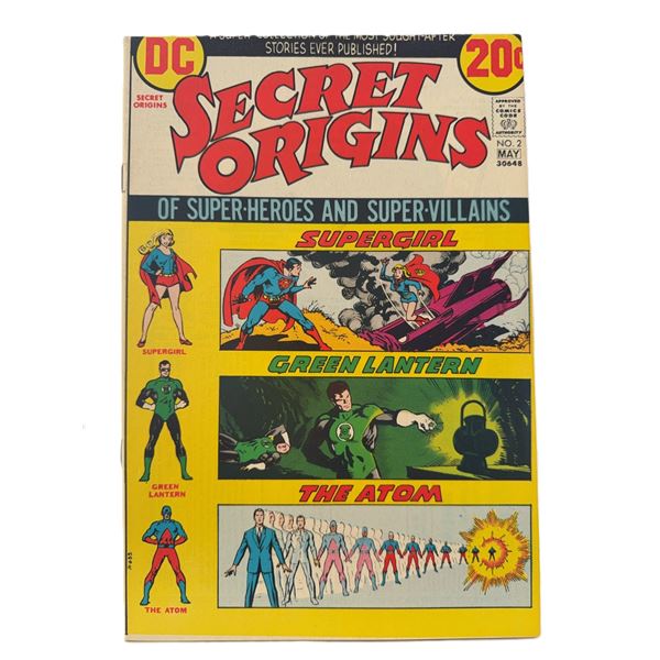 Secret Origins #2 (1973) – The Origins of Supergirl, Green Lantern, and The Atom!