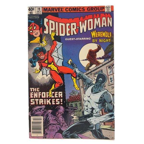 Spider-Woman #19 (1979) – Guest-Starring Werewolf by Night & The Enforcer Strikes! Bronze A