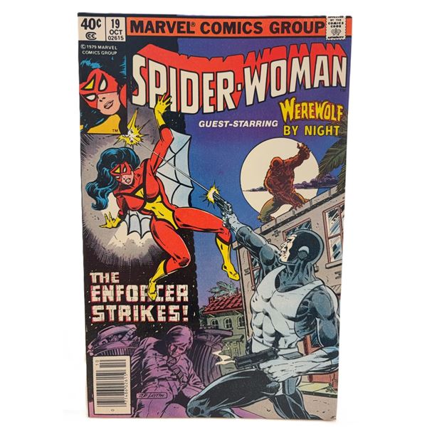 Spider-Woman #19 (1979) – Guest-Starring Werewolf by Night & The Enforcer Strikes! Bronze A