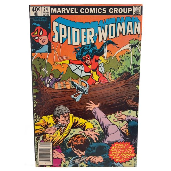 Spider-Woman #24 (1980) – “A Battle She Only Thinks She Can Win!” Bronze 