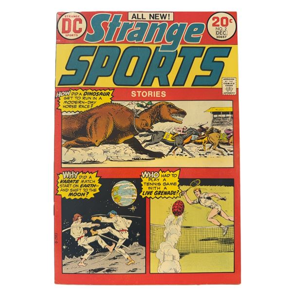 Strange Sports Stories #2 (1973) – Dinosaurs, Moon Karate, and Grenade Tennis!