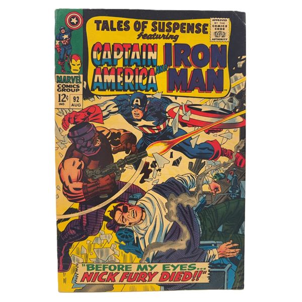 Tales of Suspense #92 (1967) – Captain America & Iron Man in “Before My Eyes[x=#82