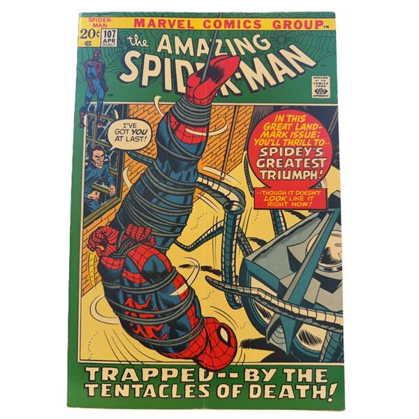 The Amazing Spider-Man #107 (Marvel, 1972) – Trapped by the Tentacles of Death!