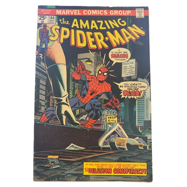 The Amazing Spider-Man #144 (Marvel, 1975) – The Delusion Conspiracy Begins!