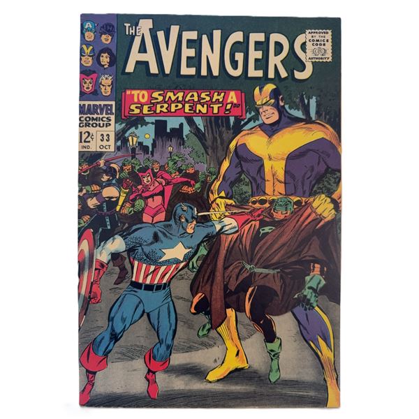 The Avengers #33 (Oct 1966) – Silver Age Marvel Classic “To Smash a Serpent![x=#82