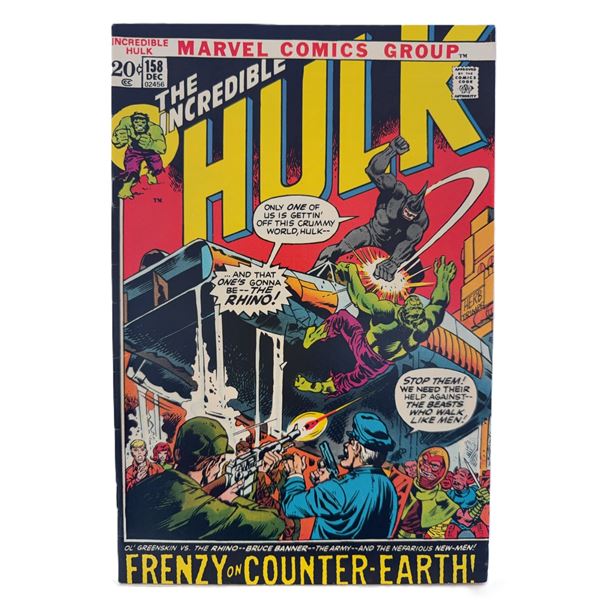 The Incredible Hulk #158 (Marvel, December 1972) – “Frenzy on Counter-Earth![x=#82