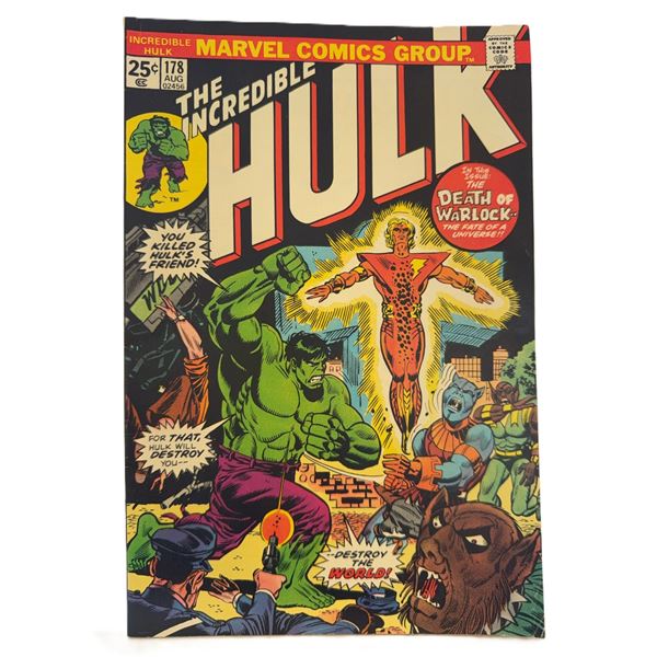 The Incredible Hulk #178 (Marvel, August 1974) – “The Death of Warlock!”