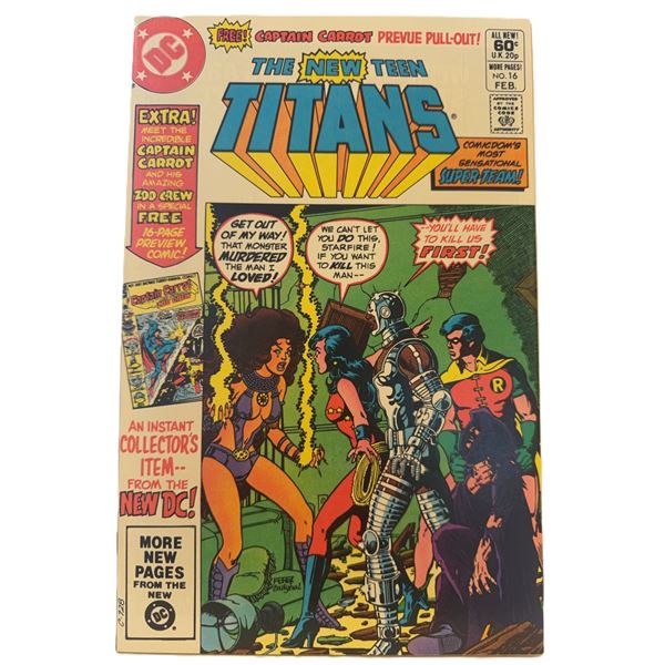 The New Teen Titans #16 (Feb 1982) – Bronze Age DC Classic Featuring Starfire and Cyborg!