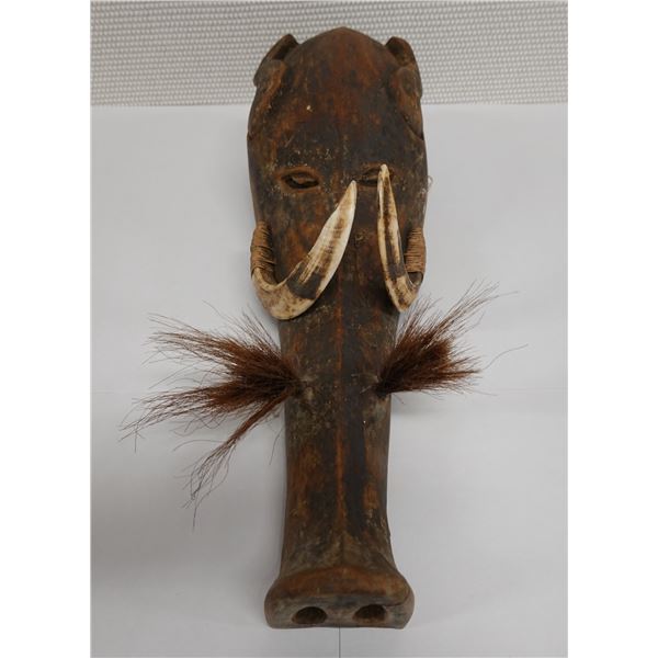 Wooden Tribal Mask 8"W x 24" x 6" H