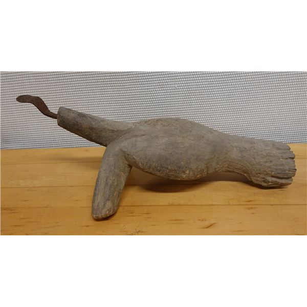 Wooden Coconut Shaving Bench 11" x 23" x 8" H