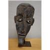 Image 1 : Wooden Tribal Mask on Metal Stand 6.5" x 15" H