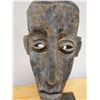 Image 2 : Wooden Tribal Mask on Metal Stand 6.5" x 15" H