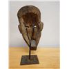 Image 4 : Wooden Tribal Mask on Metal Stand 6.5" x 15" H