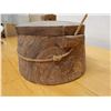 Image 11 : Wooden Tuluma Round Fishing Tackle Box w/ Lid 11" Dia, 7" H