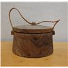 Image 1 : Wooden Tuluma Round Fishing Tackle Box w/ Lid 11" Dia, 7" H