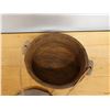 Image 4 : Wooden Tuluma Round Fishing Tackle Box w/ Lid 11" Dia, 7" H