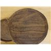 Image 6 : Wooden Tuluma Round Fishing Tackle Box w/ Lid 11" Dia, 7" H