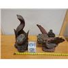 Image 11 : Qty 2 Carved Wooden Sculptures: Winged Lion & Mythological Figure w/ a Fish Tail, Misc Size